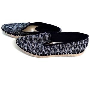 Universal Threads Womens Carly Woven Slip-On Espadrilles Flats Sz 9 Black-Tan